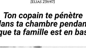 Ton copain te prend en silence pendant que ta famille est en bas, petit ami sexe chuchoté prise de risque tendre puis intense gémissements 😏