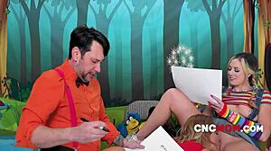 Hey, is Sesame Street turning wild with freeuse CNC mom in a threesome?