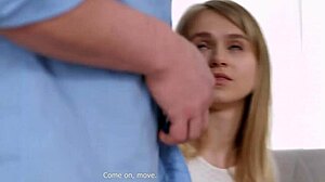 블론드 틴 18+ 라이트페어리, 애널 핥기랑 도기스타일 섹스 후 정액 삼키기 커플 세션