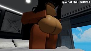 Romantic sex with this cute girl in Roblox RP 😍❤️