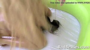 Those small lesbian chicks really enjoy fingering and licking each other's pussies...