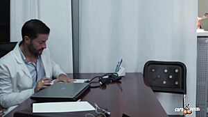 Gynecologyst destroys ass of this little 18+ slut with machine for squirt anal creampie