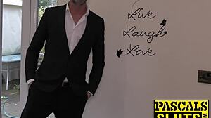 Small tits teen kitten endures deepthroat riding and bondage in rough domination scene.