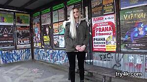 Teen gives blowjob in POV and gets twat reamed