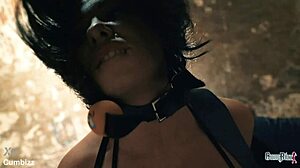 Breaking The Quiet With Big Tit Dildo Anal Gaping Action!