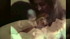 Vintage dark lantern entertainment presents classic London interracial with hairy pussy and big black cock action.