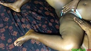 Big black cock drills fat ebony bbw pussy in doggystyle. She cums hard.