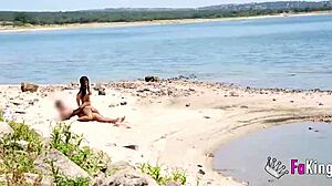 Natali Quinn hunts for public fucks and targets one in the swamp for rough outdoor action