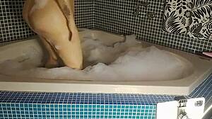 Vivi guedez sneaks into motel room for solo masturbation and rough riding mischief