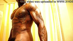 Ass worship dominates as Hallelujah Johnson teases with huge cock and cumshot in solo play