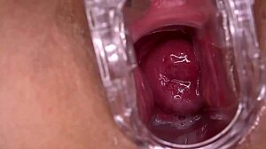 Shaved wet pussy of horny amateur slut squirting in big ass homemade action