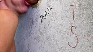 Found Gloryhole with Big Cock Deepthroat Leading to Cum in Mouth