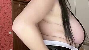 Cleaning Your Room With Natural Huge Tits Bouncing In Big Natural Display