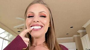 Britney Amber sneaks intense doggystyle riding creampie action