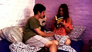 girlfriend aimed to study but heat built up until i drenched her in cum everywhere