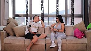 I fuck my well-hung brother-in-law because my husband can't satisfy me with his small dick in this homemade quickie.