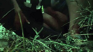 Outdoor panties masturbation leads to orgasm in public