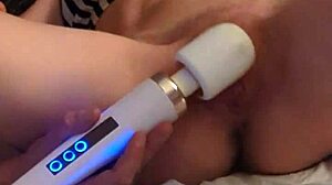 Skinny blonde milf Richelle Rose masturbates close up with wand! Cumming multiple times in 4K solo! Vibrator hits hard!