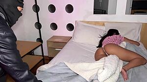 Masked Intruder Breaks into Young Woman's House and Takes Her in Tight Wet Pussy Action