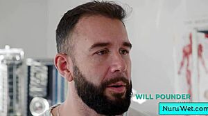 Blondie Sexy Teen 18+ Masseuse Sets Up Client For Wet Nuru Massage - Anna Claire Clouds Will Pounder