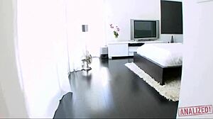 Hot milf lisa ann bends over teasing her big tits and ass for stepson with squirting creampie from monster cock.