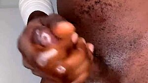 Ninja Man Masturbates His Big Cock and Releases Cum