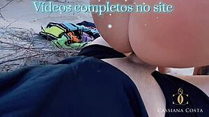 Cassiana Costa Transando Nas Dunas Sem Camisinha with Big Tits Blonde Riding Cowgirl Outdoors!