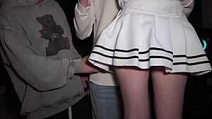 at the house party i grabbed my friend's busty girlfriend for deepthroat blowjob then fucked her pussy rough until she squirted everywhere