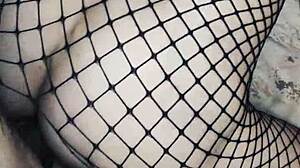 Milf wife tried sex with her husbands friend in stockings