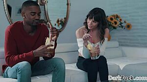 Small Tits Cougar Seduces Stepson's Black Friend For Interracial Big Cock Orgasm