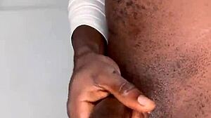 Ninja Man Masturbates His Big Cock and Releases Cum