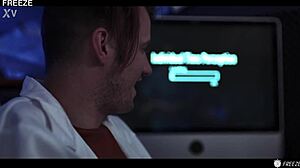 I froze my young 18+ lab partner Matty Mila with the remote and made her squirt while fucking her tight pussy... oh god, she's such a wet fuck doll!