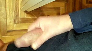 Arrapato Italian Guy Naked in T-Shirt Jerks Off While Neighbor Stepsister Watches and Flashes Panties!