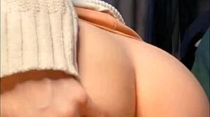 Fucking my ass doggystyle with dildo till orgasm hits.