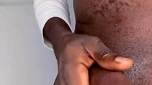 Ninja Man Masturbates His Big Cock and Releases Cum