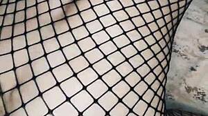 Milf wife tried sex with her husbands friend in stockings