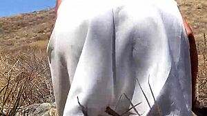 I Feel So Sexy in My Dress Smoking a Cigarette While Masturbating Outdoors with Big Tits and Dildo