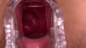 Shaved wet pussy of horny amateur slut squirting in big ass homemade action