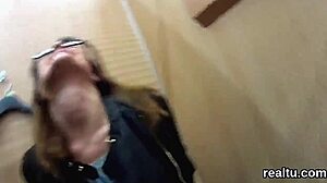 Glamorous Czech girl was teased in the mall and nailed in POV with clothes ripped and striptease action.