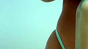 Found a fan on the beach and let him apply sunscreen leading to swollen pussy action.