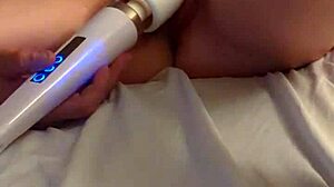 Skinny blonde milf Richelle Rose masturbates close up with wand! Cumming multiple times in 4K solo! Vibrator hits hard!