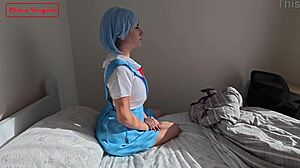 Shinji indulges in sensual doggystyle riding with rei in cosplay parody confessing evangelion secrets