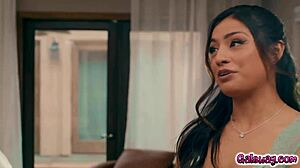 Bride to be Lily Labeau and three bridesmaids Octavia Red Ivy Ireland and Karina Valentina dive into hot lesbian group sex 😏