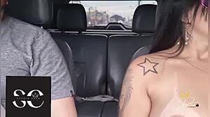 sai strips naked for a car ride then asks her cuckold husband to pick up her big-dicked black lover from home