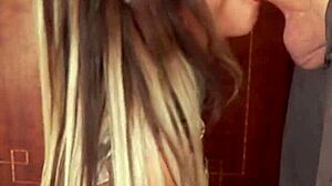 good maids clean floors but great ones like candie cross kneel for sloppy polish cock sucking as submissive roleplay