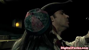 Jesse jane up close in intriguing ffm threeway