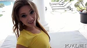 Callie Calypso Takes Intense Pov Doggystyle Fucking with Small Tits Bouncing Hard