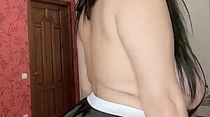 Cleaning Your Room With Natural Huge Tits Bouncing In Big Natural Display