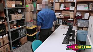 hot thief fucks a security guard