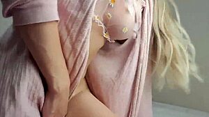 Guided jerk off with naughty blonde